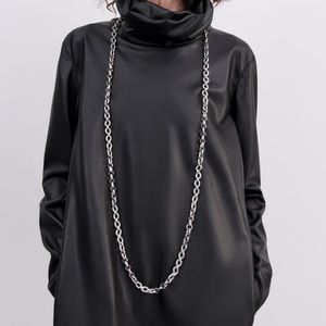 NWT ZARA Long chain limited edition. Silver metal link chain. 100% iron